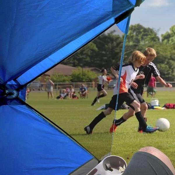 Toldo deportivo para 3 a 4 personas, protección contra la lluvia o el sol, refugio grande para el clima, fútbol, fútbol, sóftbol y otros eventos deportivos y desfiles. Fácil de instalar - Imagen 2