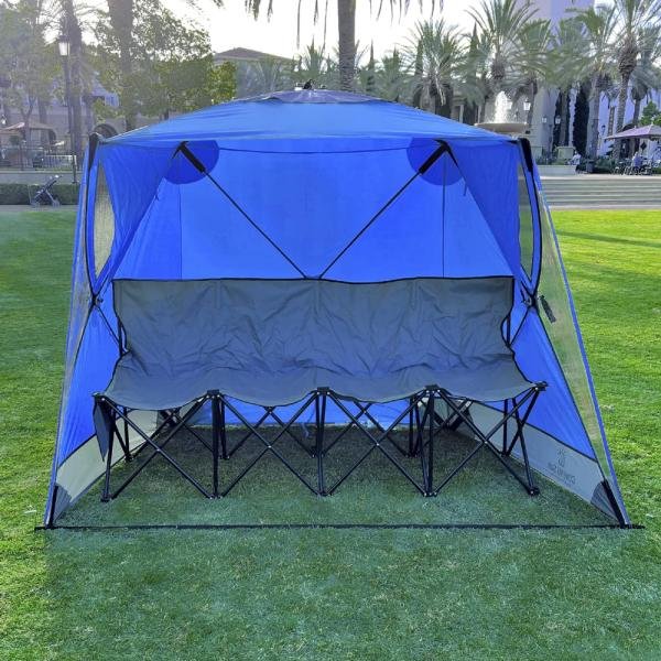 Toldo deportivo para 3 a 4 personas, protección contra la lluvia o el sol, refugio grande para el clima, fútbol, fútbol, sóftbol y otros eventos deportivos y desfiles. Fácil de instalar - Imagen 3