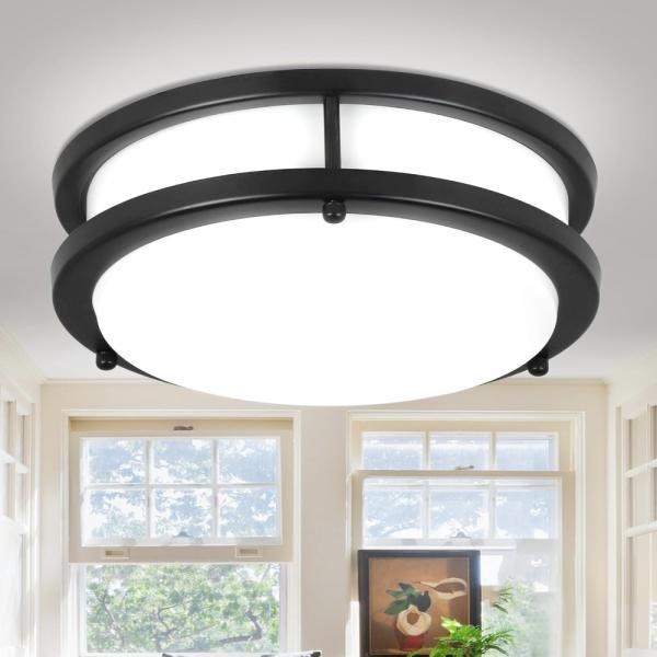 DLLT - Lámpara de techo LED de montaje empotrado regulable de 48 W, 17.6 pulgadas, redonda VALORADA - Imagen 2