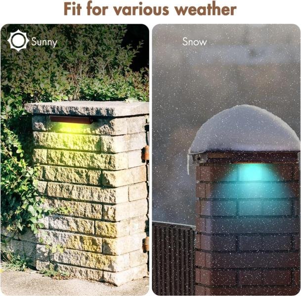 OVAC -Luces de pared de contención, 12 pulgadas RGB, Led Hardscape Pavimentadora 1.5W 360 Giratorio 12V CC, de paso, bajo voltaje, aire libre, impermeable, Iluminación - Imagen 2
