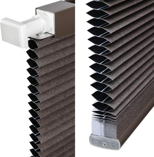 LazBlinds Persianas celulares opacas sin cables, sin herramientas, sin taladro, para ventana, tamaño de 50cm de ancho x 162cm de alto - Imagen 5