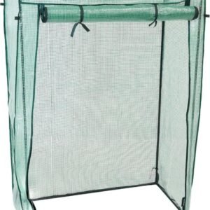 Invernadero de plantas P/tomate y maceta de lujo, portátil con puerta enrollable y cremallera, marco de tubo metalico con cubierta de polietileno, invernadero de iniciación de tomate.