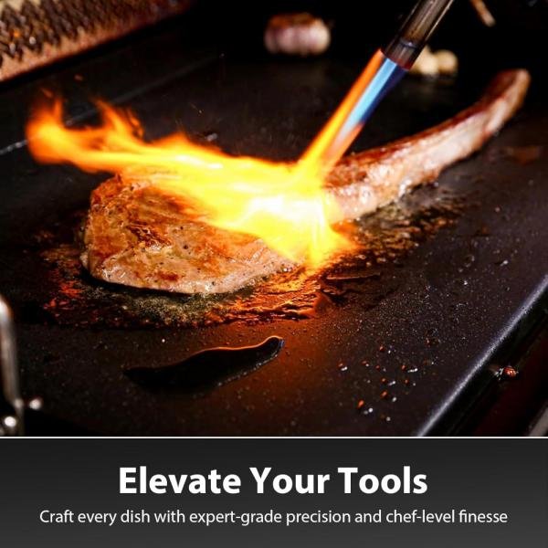 Utheer - Plancha de cocina con revestimiento antiadherente de 66 x 42 x 9 cmpara parrilla de gas, placa superior plana universal con ranura para grasa y asas extraíbles para parrillas de carbón y gas, - Imagen 3