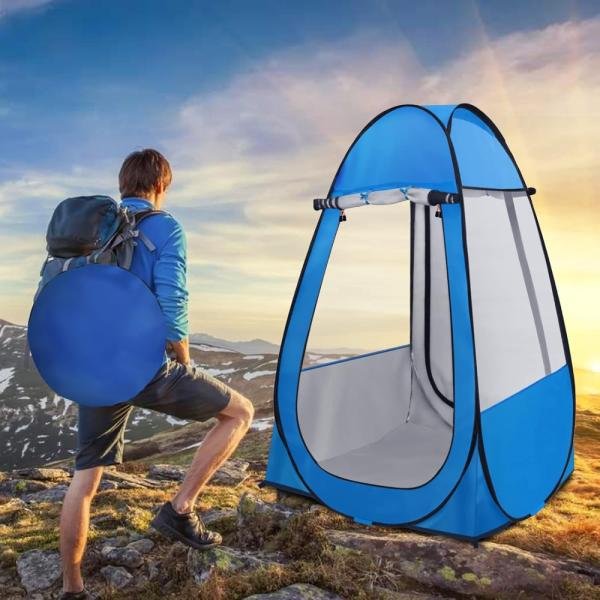 Tienda de campaña desplegable, tiendas de campaña transparentes para exteriores, pesca deportiva, a prueba de lluvia y viento, de playa para camping, ligera y resistente, fácil de armar. - Imagen 3