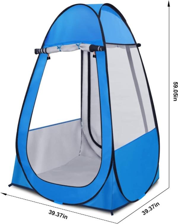 Tienda de campaña desplegable, tiendas de campaña transparentes para exteriores, pesca deportiva, a prueba de lluvia y viento, de playa para camping, ligera y resistente, fácil de armar. - Imagen 5
