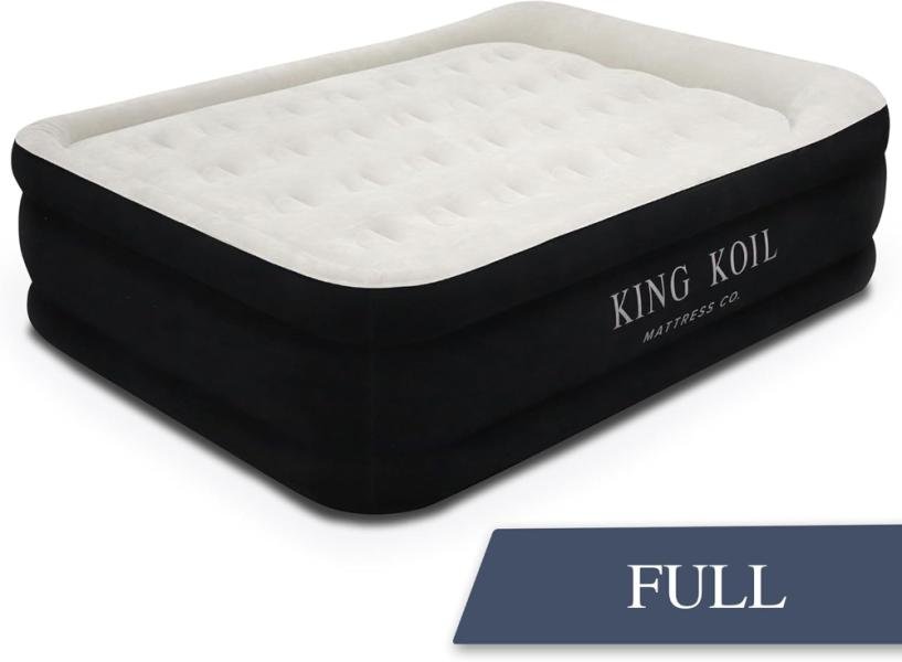 Colchón inflable King Koil de tamaño completo con cubierta acolchada y bomba de alta velocidad incorporada matrimonial - Imagen 2