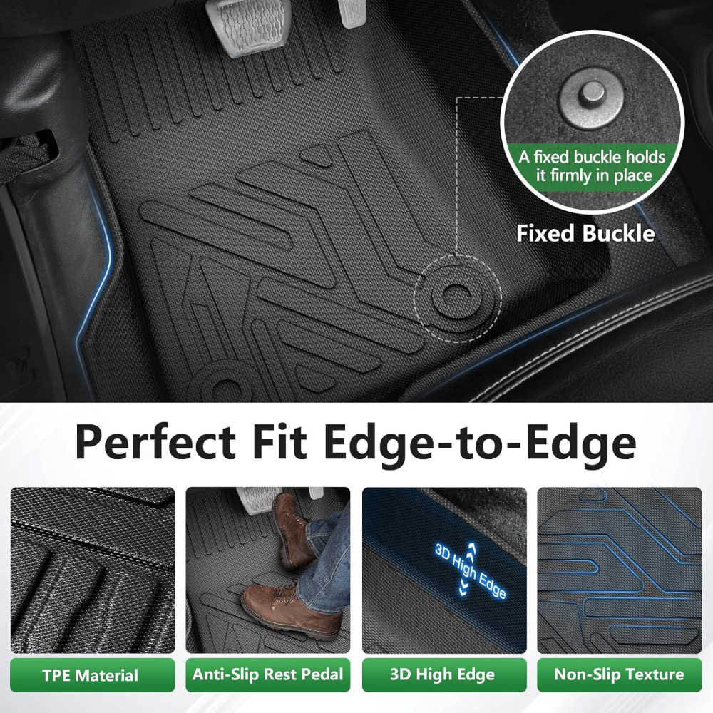 Alfombrilla de suelo y revestimiento de carga Cacartist, personalizada, para Honda Passport 2019 2020 2021 2022 2023 2024 2025, accesorios para Passport, TPE 3D, para todo tipo de clima, resistente y - Imagen 4