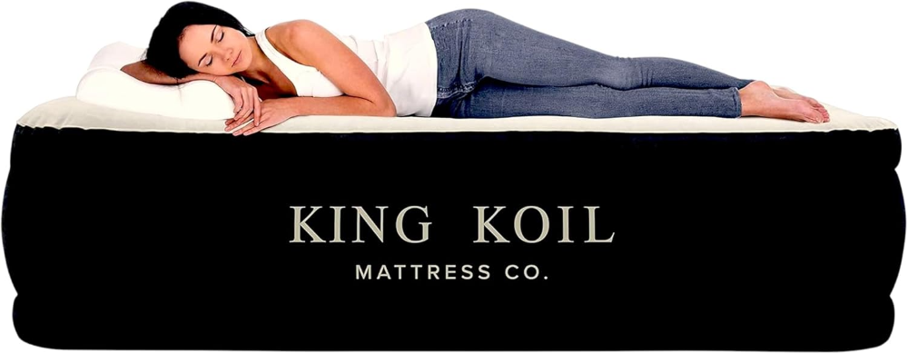 Cama de viaje inflable premium para niños pequeños de King Koil con parachoques de seguridad incorporado, colchón de aire portátil para viajes de niños, incluye bomba de alta velocidad - Imagen 4
