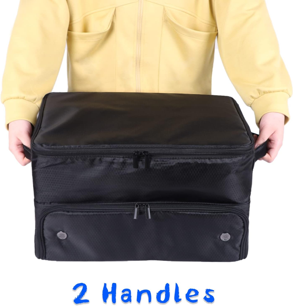 Organizador de accesorios de golf de 2 capas impermeable, para bolas, guantes, ropa, almacenamiento para viajes, regalos de golf para hombres, plegable cuando no está en uso. - Imagen 3