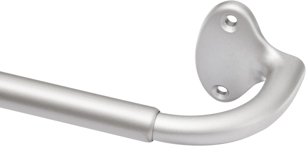 Amazon Basics Barra de cortina opaca ajustable para oscurecer la habitación, 48 a 88 pulgadas, níquel - Imagen 2