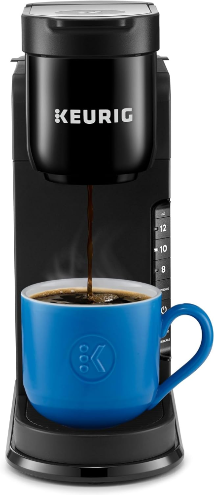 Cafetera Keurig K-Express, de cápsulas K-Cup de servicio único, 3 tamaños de taza: 8, 10 o 12 onzas, solo pulsar un botón, depósito de agua extraíble, se adapta a tazas de viaje de hasta 7.4? de alto