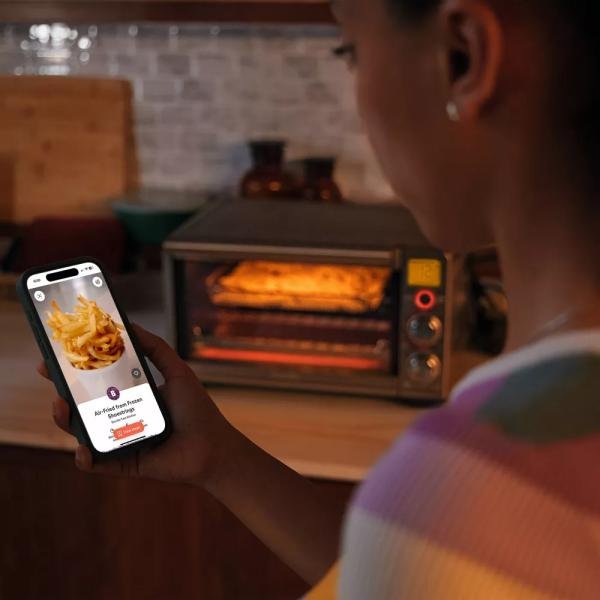 Breville The Smart Oven, freidora de aire compacta, acero inoxidable, múltiples funciones, control digital, capacidad 0.6?ft³, tecnología Element IQ, fácil de limpiar. - Imagen 2