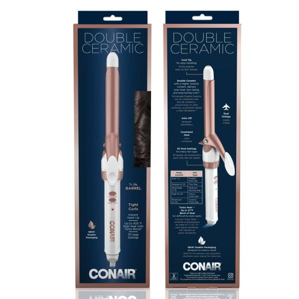 Rizador de cabello de 0.75", doble capa cerámica, reduce el frizz, distribuye calor uniformemente, control de 30 temperaturas, punta fría, apagado automático. - Imagen 4