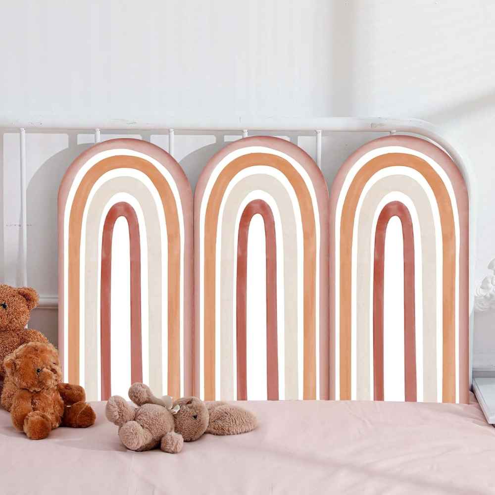 4 piezas de almohadillas 3D de pared anticolisión para niños 23.62 x 11.81 pulgadas - Imagen 4