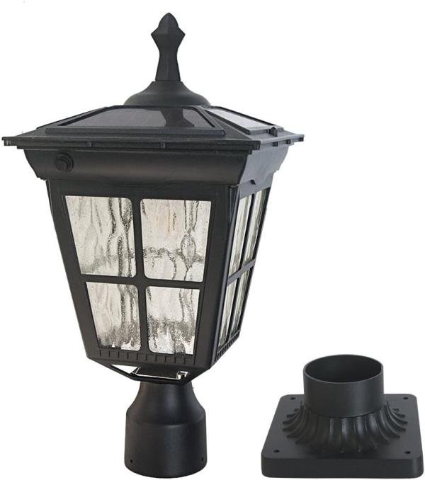 Kemeco ST4311AQ - Lámpara solar LED de aluminio fundido con base de ajuste de 3 pulgadas para montaje de poste de jardín al aire libre - Imagen 2