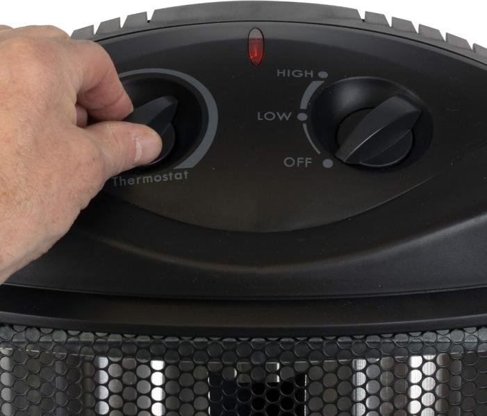 BLACK+DECKER Calentador de torre de cuarzo radiante infrarrojo, calentador de espacio de 1500 W con termostato ajustable, calentador portátil con 2 ajustes VALORADO - Imagen 2