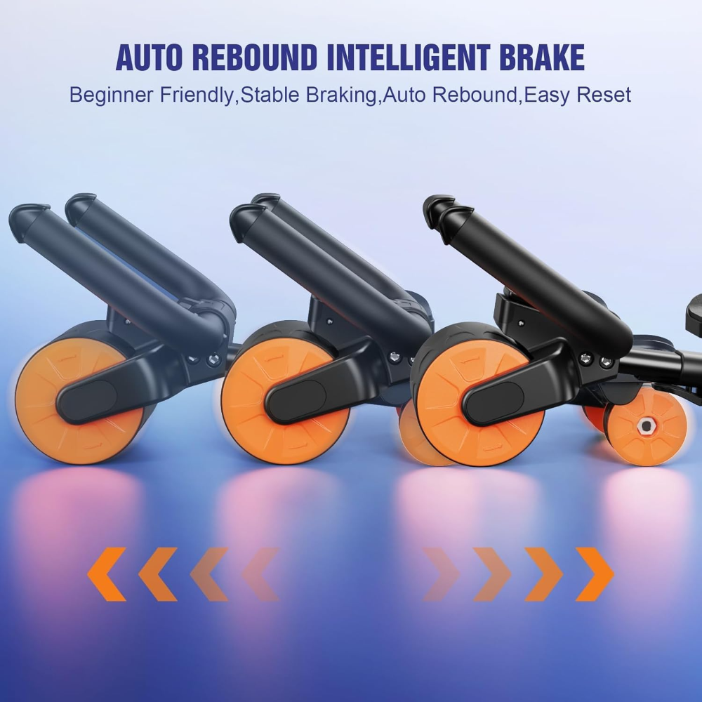 Rodillo abdominal con soporte para codos, rueda de rebote automático, incluye temporizador, ideal para entrenamiento básico en casa, ejercicio abdominal efectivo. - Imagen 6