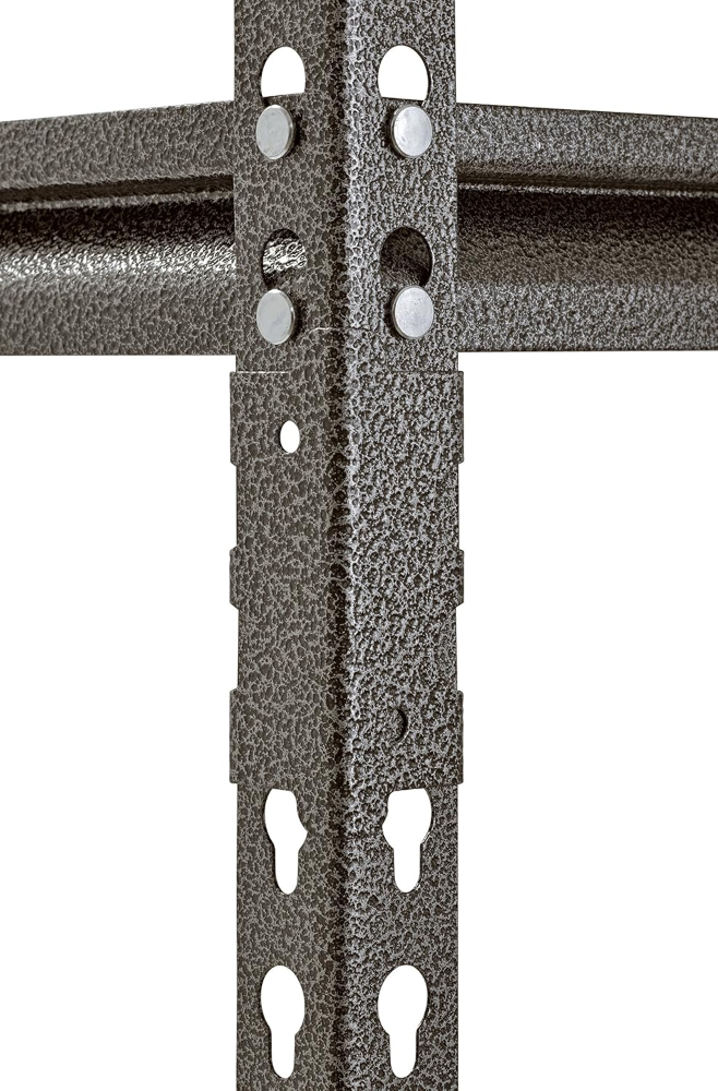 Muscle Rack UR301260PB5P-SV, estante de acero plateado, 5 niveles ajustables, capacidad 1817 kg, medidas 152x76x30 cm, resistente y duradero para almacenamiento pesado. - Imagen 4