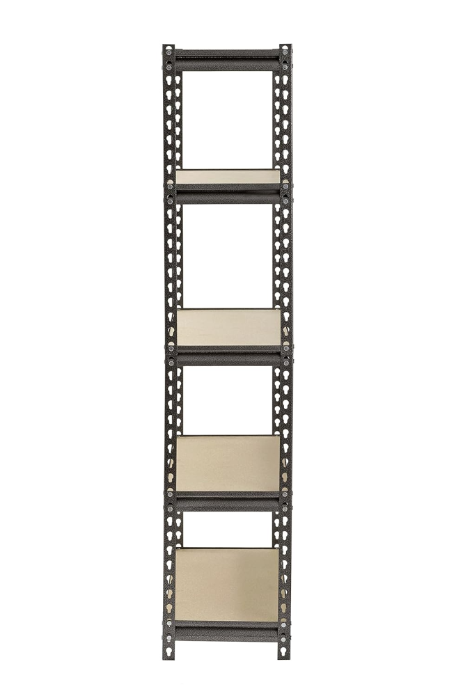 Muscle Rack UR301260PB5P-SV, estante de acero plateado, 5 niveles ajustables, capacidad 1817 kg, medidas 152x76x30 cm, resistente y duradero para almacenamiento pesado. - Imagen 5