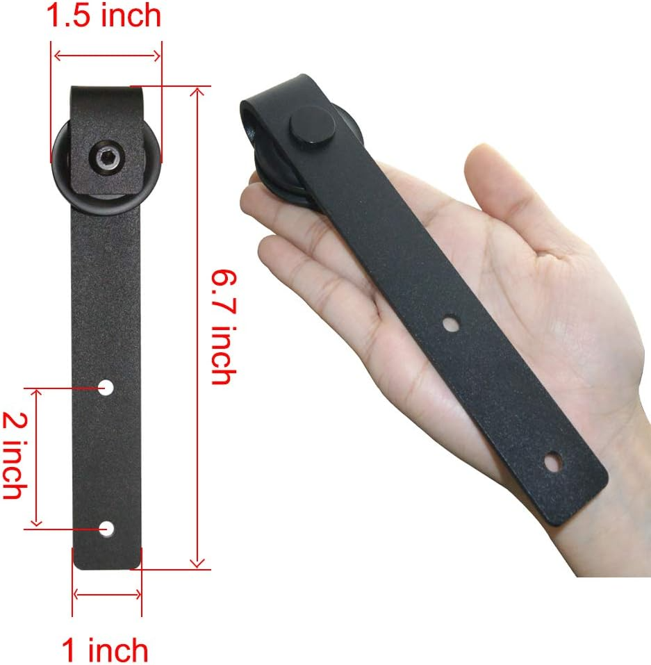 Set de miniherrajes para puerta corrediza de mini granero, para armarios pequeños, soportes de TV(solo herraje) - Imagen 2