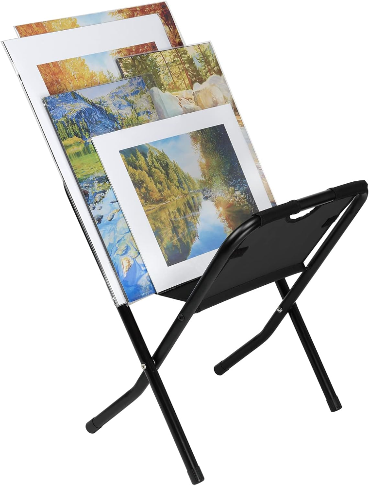 Creative Mark- Estante plegable para impresión en lienzo, para galería de artistas, carteles, obras de arte, impresiones, lienzo, paneles, galerías, estudios y almacenamiento, mini - Imagen 4