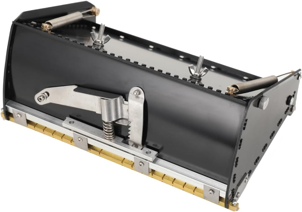 Caja de acabado plano de paneles de yeso Herramientas para paneles de yeso con 10 pulgadas de longitud de caja plana, altura de mango de extensión 41.73-65 Ángulo ajustable 120°, aluminio - Imagen 6