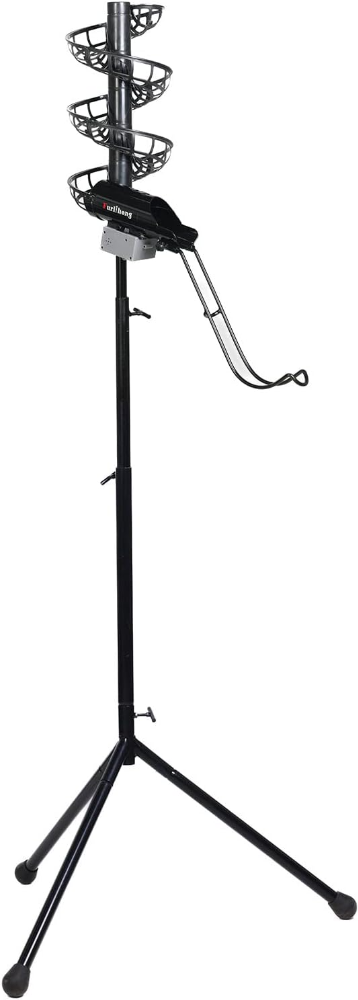 777BH-B - Alimentador automático de béisbol 2 en 1 y entrenador de lanzamiento suave, estable y ajustable en altura, apilador de bolas extensible, con canal extraíble. VALORADO