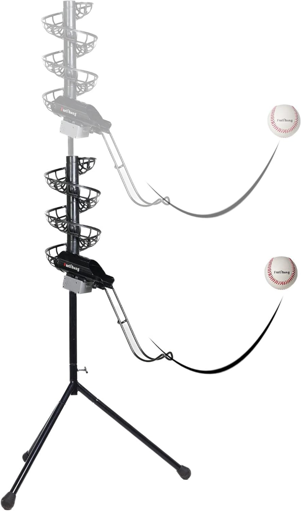 777BH-B - Alimentador automático de béisbol 2 en 1 y entrenador de lanzamiento suave, estable y ajustable en altura, apilador de bolas extensible, con canal extraíble. VALORADO - Imagen 5