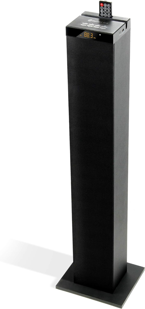 Altavoz de torre Bluetooth con subwoofer integrado, altavoz doméstico de pie con graves potentes y controladores duales, potencia máxima de 120 W