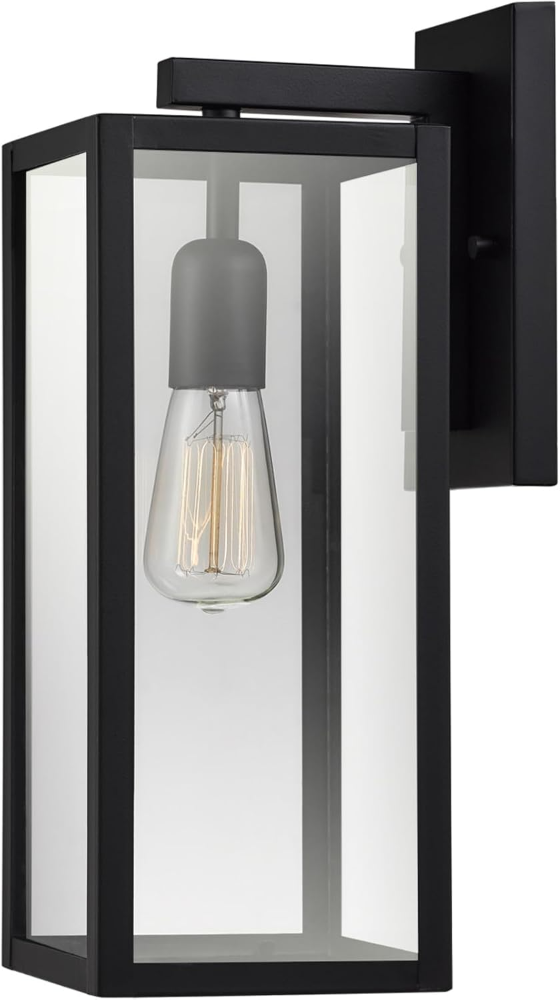 1 Lámpara, aplique de luz de pared para interiores y exteriores, paneles de vidrio transparente y tecnología resistente a la intemperie, complementa cualquier decoración moderna