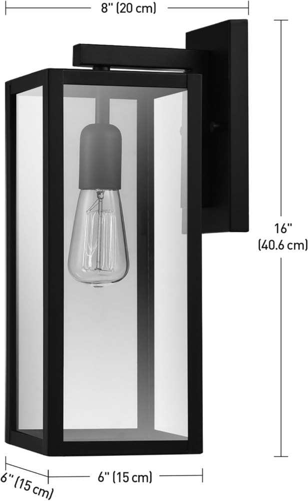 1 Lámpara, aplique de luz de pared para interiores y exteriores, paneles de vidrio transparente y tecnología resistente a la intemperie, complementa cualquier decoración moderna - Imagen 2