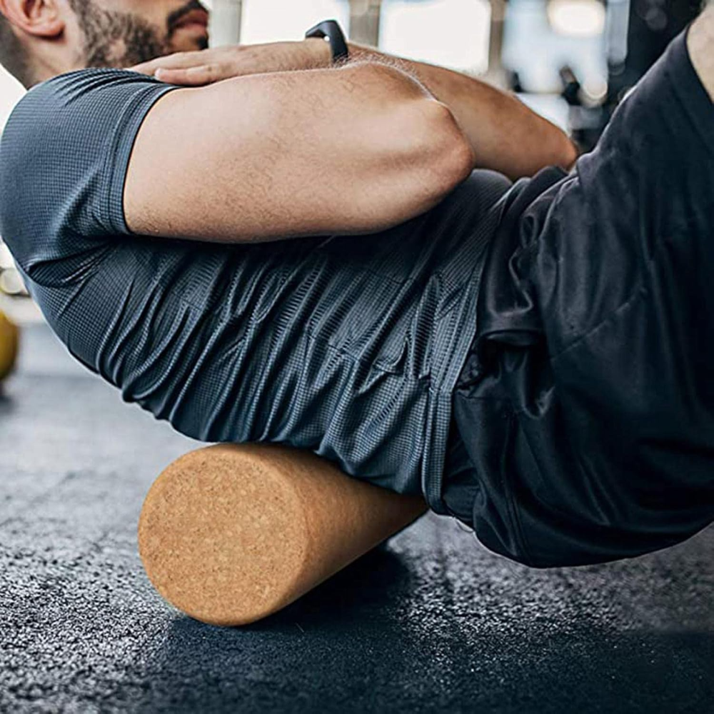 Corcho para Yoga, Masaje Muscular, Ejercicios Rodillo para un estiramiento adecuado, alivia la espalda, piernas,isquiotibiales, pies, fascia, las pantorrillas, cadera, hombros, dedos, antebrazos, etc - Imagen 4