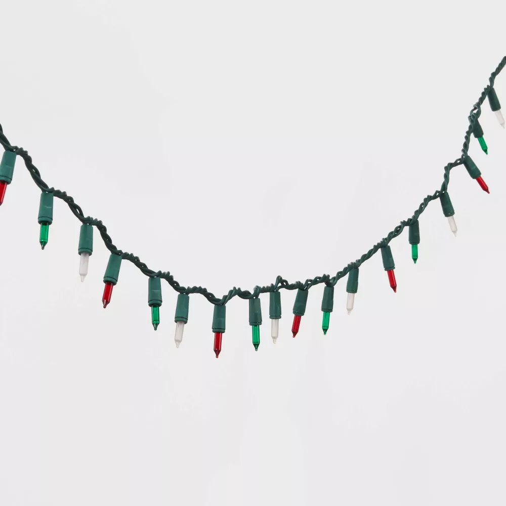 Guirnalda de luces navideñas mini, incandescentes y lisas de 100 unidades con cable verde - Imagen 2