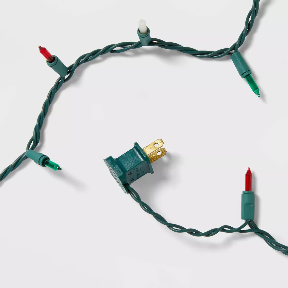 Guirnalda de luces navideñas mini, incandescentes y lisas de 100 unidades con cable verde - Imagen 3