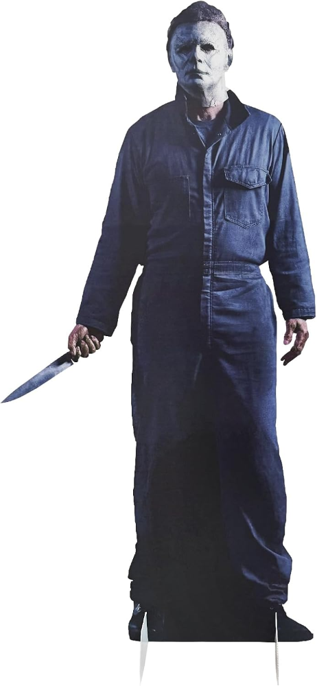 Figura de Michael de Halloween de cartón recortable de terror a tamaño real - Hombre 1 Azul - Imagen 2