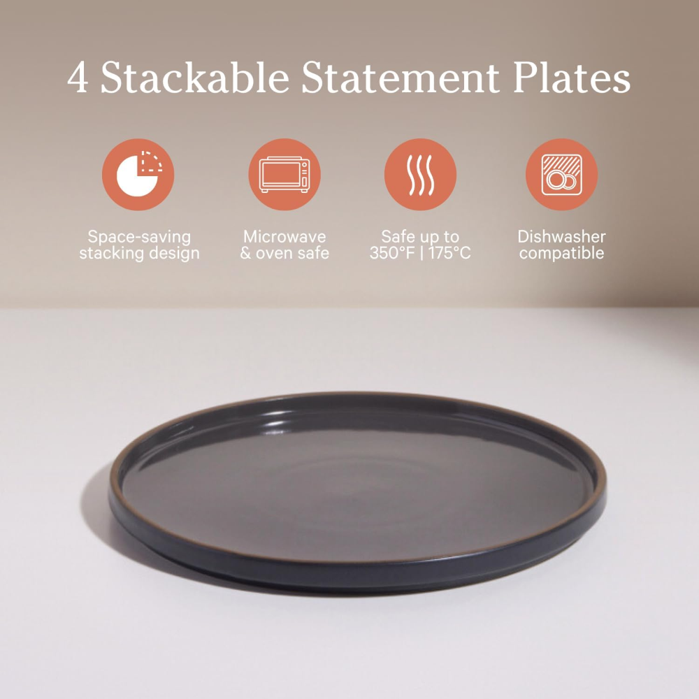 Our Place Platos, Juego de 11 platos de cerámica hechos a mano | Versátiles y duraderos | Resistente a las astillas, grado de restaurante. - Imagen 5