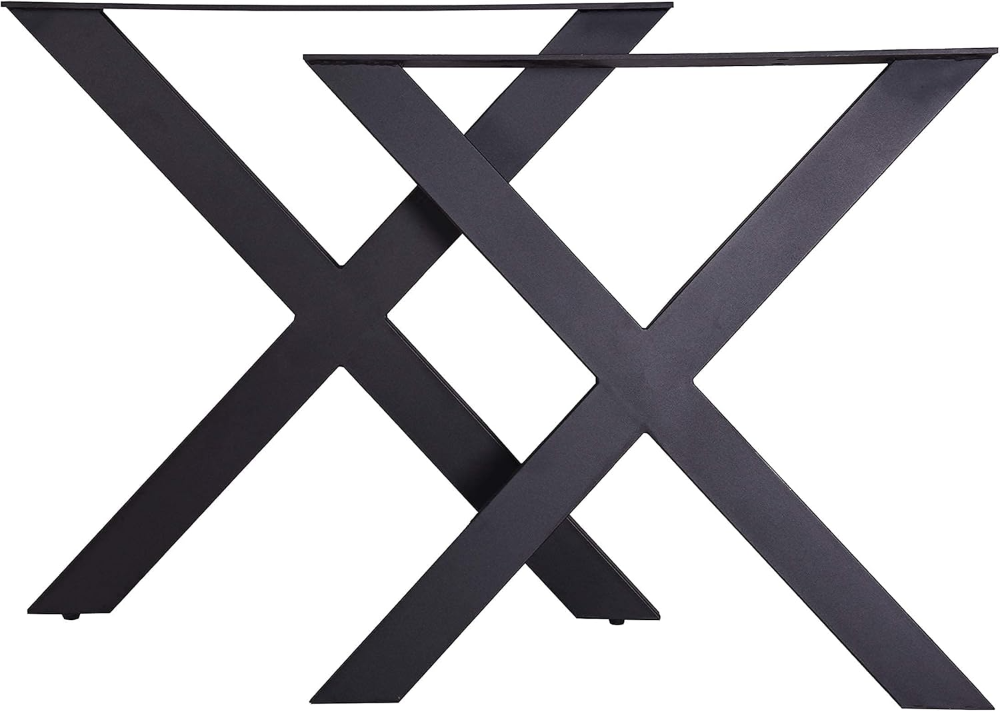 Patas de mesa de metal Lisuden de 71 cm para muebles de bricolaje, patas para mesa de oficina y escritorio de computadora (71 cm de alto x 76 cm de ancho), 2 unidades - Imagen 4