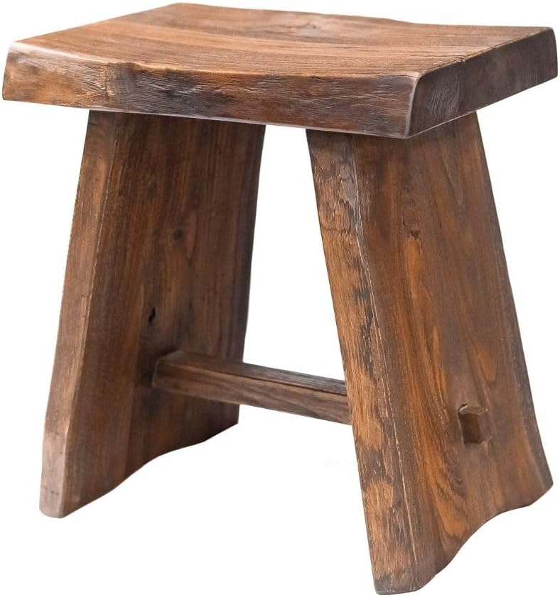 Nordic Taburete de ducha de teca natural de teca con asiento y estante curvos | Banco estilo spa para baño | ducha | spa | piscina | patio | grado seleccionado (Salem aceitado) - Imagen 4