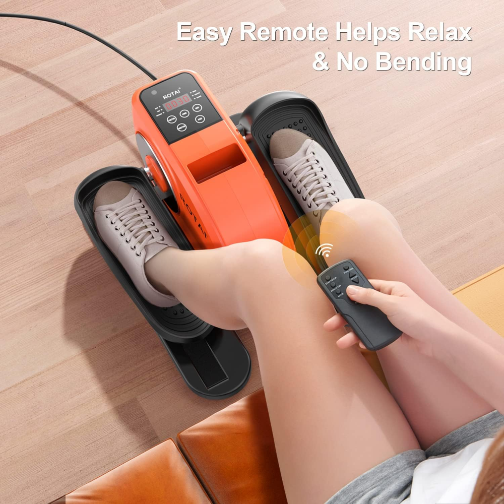 Máquina elíptica ROTA I ? para adultos mayores o rehabilitación, uso sentado, eléctrica y portátil, con control remoto y pantalla LCD. Ideal hogar u oficina. - Imagen 5