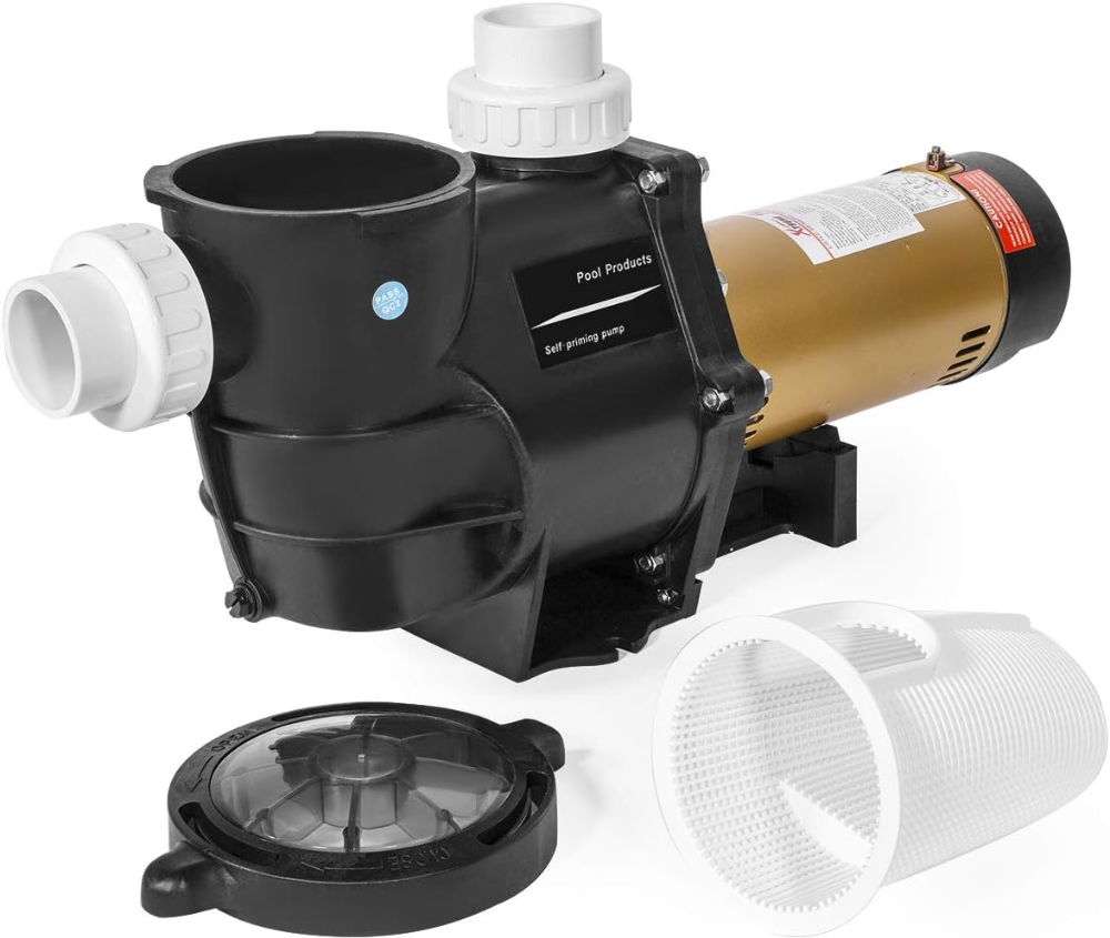 XtremepowerUS 2HP Bomba de piscina en tierra de velocidad variable de 2 pulgadas, entrada 230 V de alta flúor con ajuste deslizante