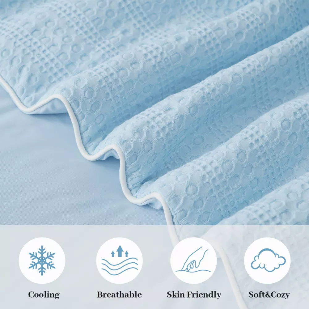 Edredón KING reversible tipo gofre Amelie Home, transpirable y ligero, ideal para quienes duermen con calor. - Imagen 3