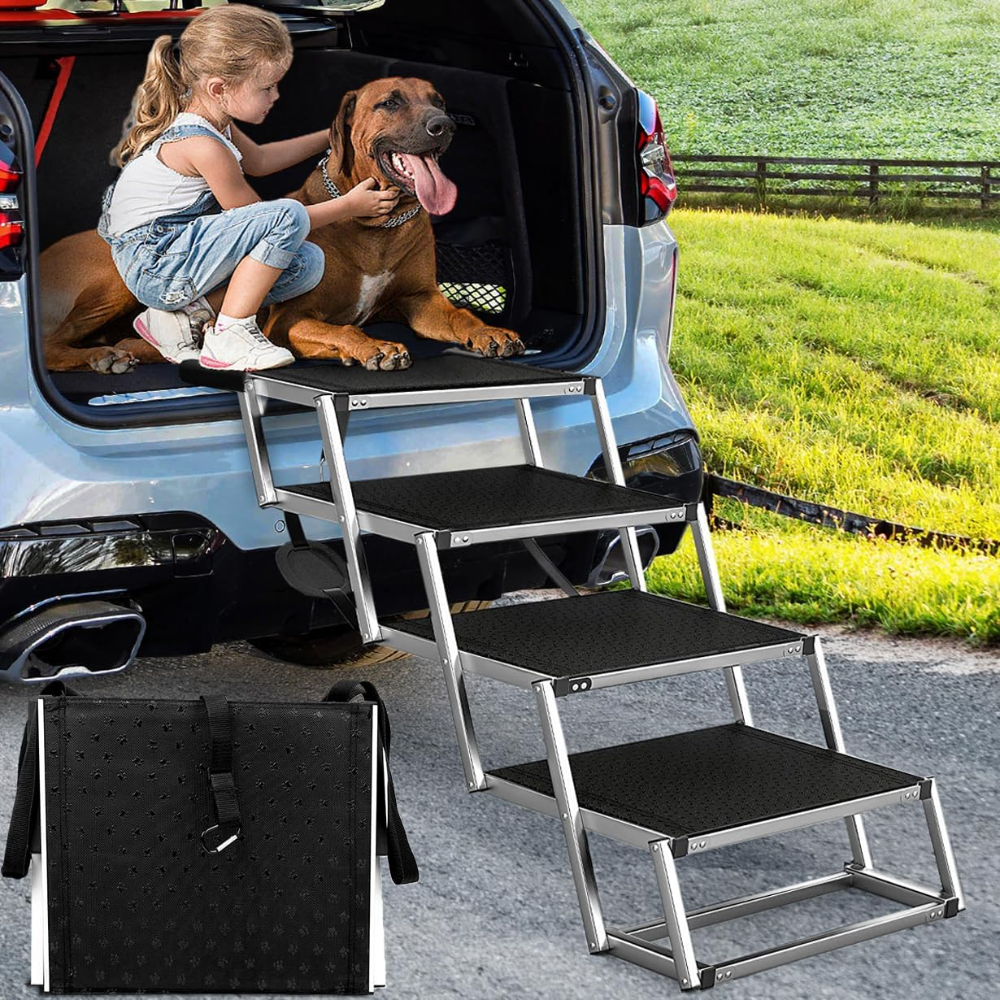 Escalera para perros, rampas para perros grandes, SUV, rampa para perros para automóvil, escalones para perros para autos y SUV