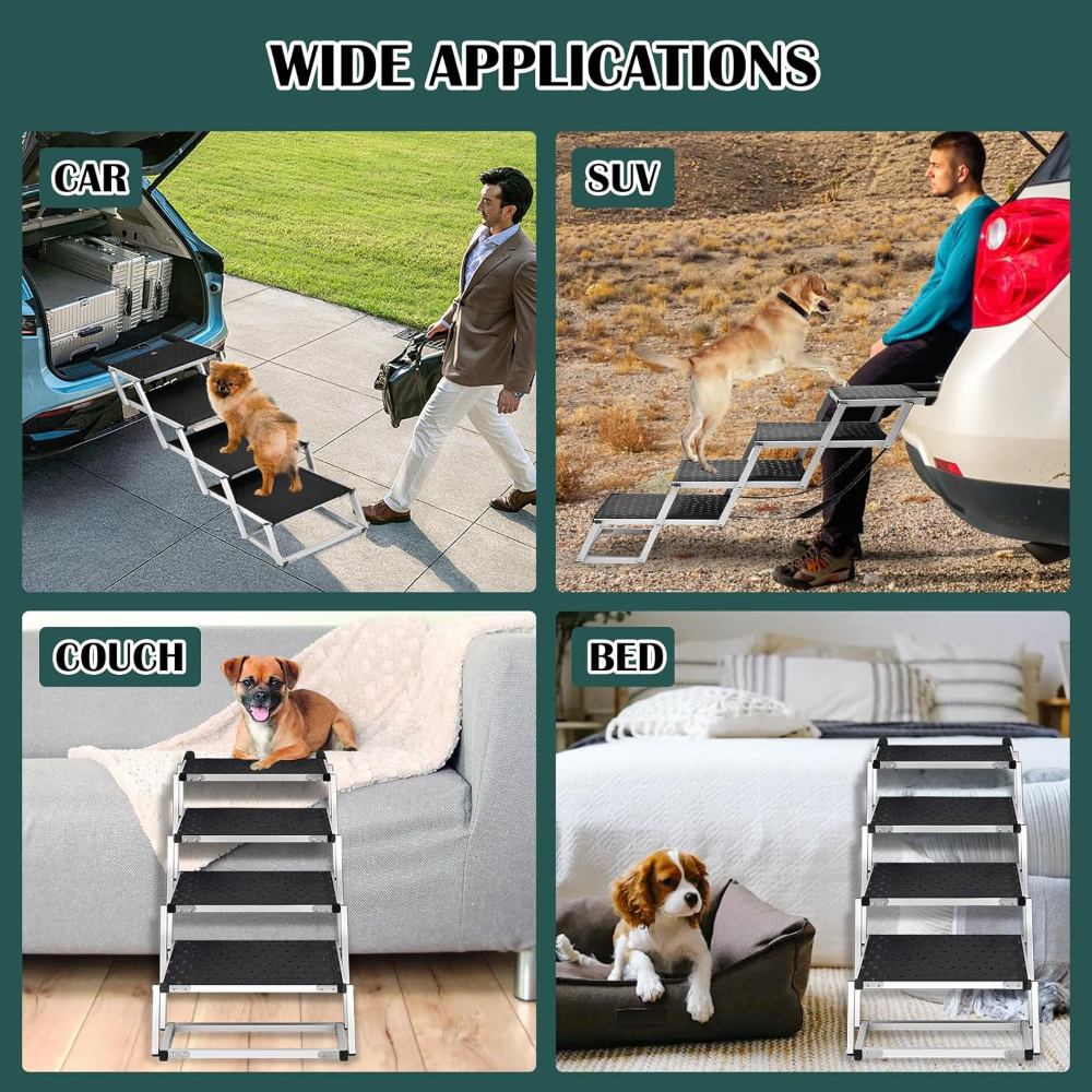 Escalera para perros, rampas para perros grandes, SUV, rampa para perros para automóvil, escalones para perros para autos y SUV - Imagen 3