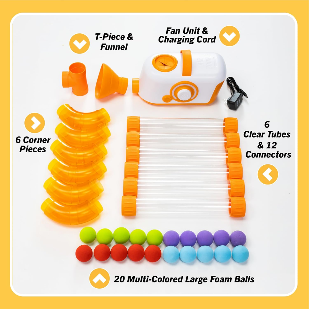 Fat Brain Toys Air Toobz, juguetes de construcción STEM impulsados por aire para niños y adolescentes, juguetes de construcción para niños, juguetes STEM para niños de más de 3 años - Imagen 2