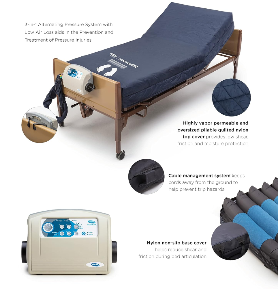 Invacare MicroAIR - Sistema avanzado de colchón de presión alterna, capacidad de peso de 500 libras, MA600 - Imagen 4