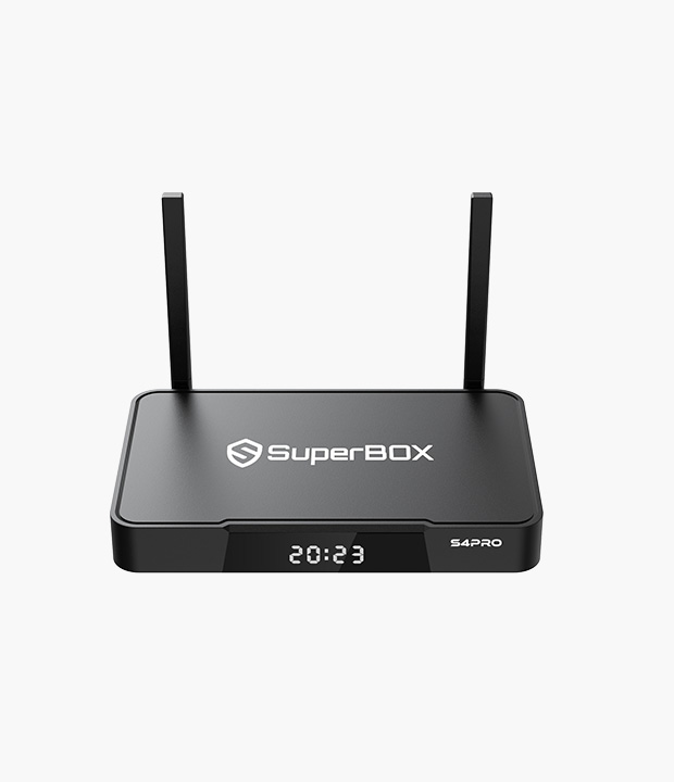 Caja de TV inteligente S4 PRO 2T2R WiFi de doble banda (2 GB+32 GB) con control remoto por voz, HDMI, fuente de alimentación, mini teclado (súper extra), negro, 16 x 12 x 2 cm