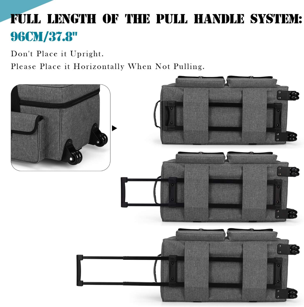 Bolsa de mano con ruedas compatible con Cricut Maker 4 y 3, Maker, Explore 4 y 3, Cameo 4/5, funda de transporte de doble capa para máquina troquelada y suministros, reduce el riesgo de golpes - Imagen 2