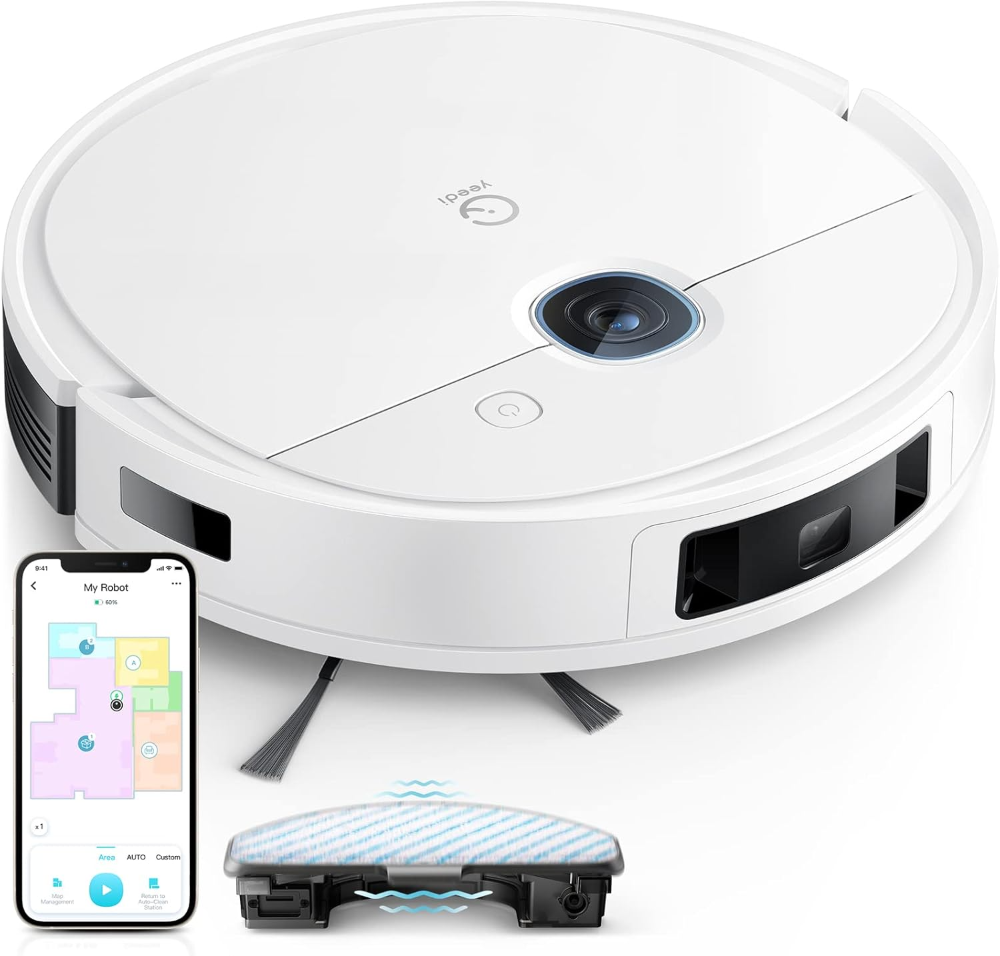 yeedi Vac 2 Pro Robot Aspirador y Trapeador, succión de 3000 Pa prevención avanzada de obstáculos 3D, funcionamiento de 240 min., ideal para suelos de madera, baldosas y laminados*VALORADO* - Imagen 4