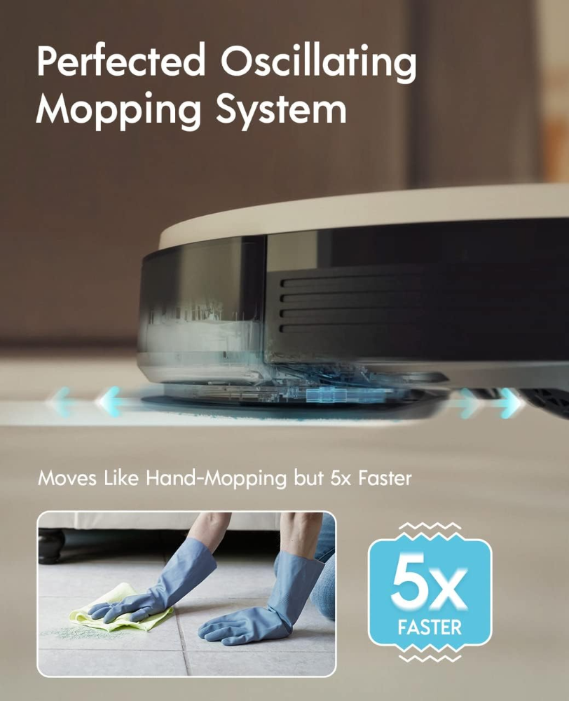 yeedi Vac 2 Pro Robot Aspirador y Trapeador, succión de 3000 Pa prevención avanzada de obstáculos 3D, funcionamiento de 240 min., ideal para suelos de madera, baldosas y laminados*VALORADO* - Imagen 5