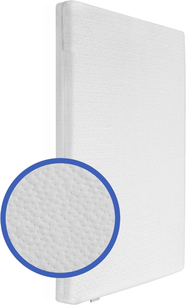 Blissful Diary Colchón mini para cuna, 2 etapas de doble firmeza con espuma de soporte de alta densidad y forma de memoria de gel refrescante, mini colchón de 38 x 24 pulgadas para cuna con funda